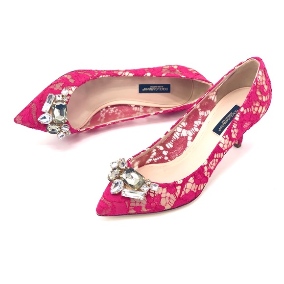 Dolce & Gabbana Shoes - NIB DOLCE & GABBANA Bellucci Pink Crystal Pumps